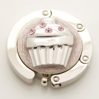 3D Pink Cupcake Foldable Handbag Hook